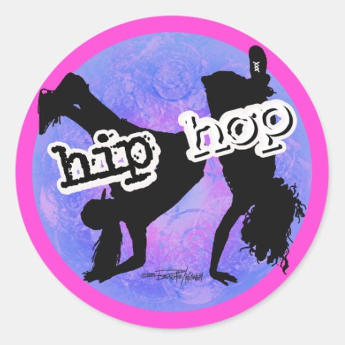 HIP HOP Dancer Classic Round Sticker