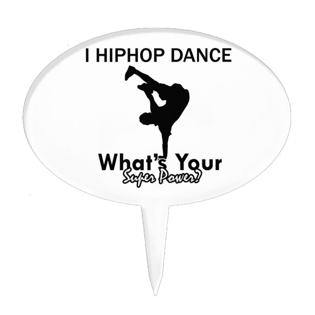 Hip Hop dancing designs Cake Topper (Front)