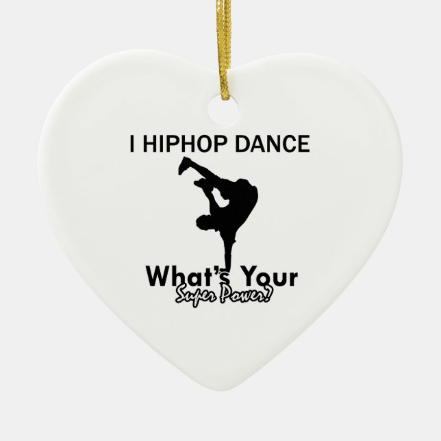 Hip Hop dancing designs Ceramic Ornament (Front)