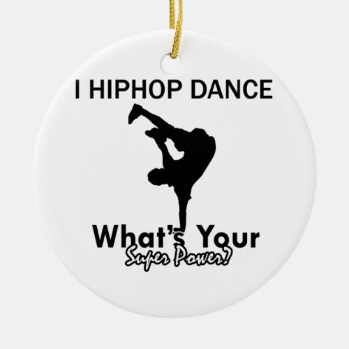 Hip Hop dancing designs Ceramic Ornament