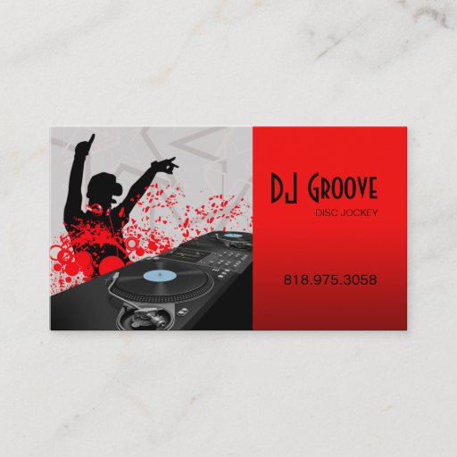 Customizable Hip Hop DeeJay Disc Jockey - Music Business Card
