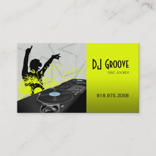 Hip Hop DeeJay Disc Jockey _ Music Business Card