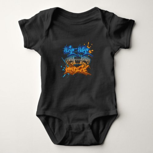 Hip Hop Design For Rap And Beatbox Lovers Baby Bodysuit