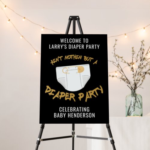 Hip Hop Diaper Party Welcome Sign