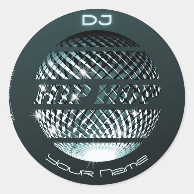 Hip hop DJ hiphop Classic Round Sticker (Front)