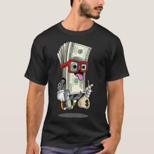 Hip Hop Dope Swag Rap Lover Gift Funny Cash Stacks T-Shirt