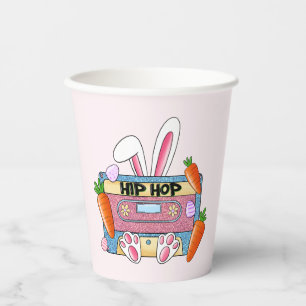 Hip-Hop Easter Bunny Mixtape – Retro Cassette Paper Cups