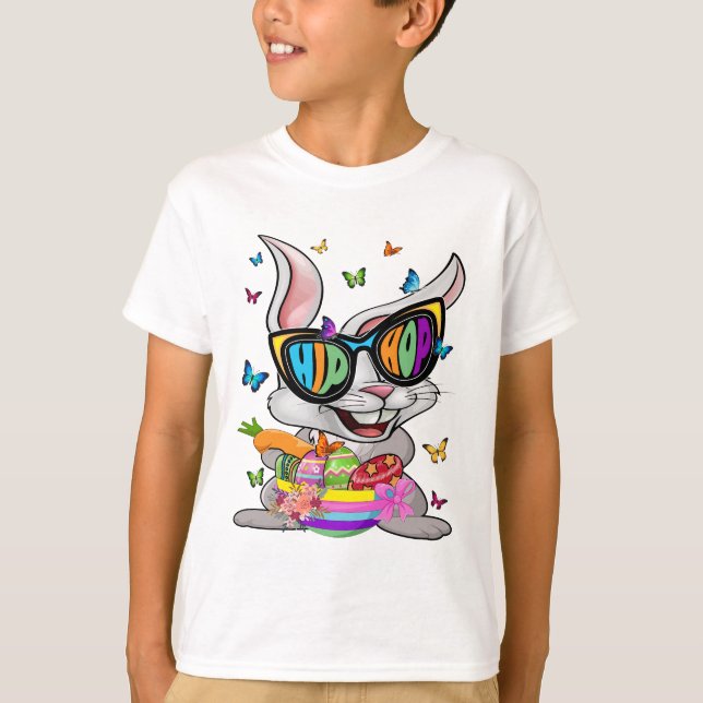 Hip Hop Easter Bunny  T-Shirt (Front)