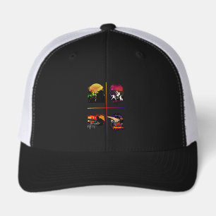 Hip Hop Elements Trucker Cap MC DJ Breakdance