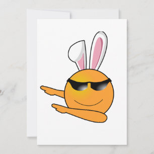 Hip Hop Emoji Egg Bunny Easter Kids Adult Holiday Card