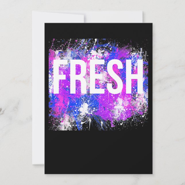 Hip Hop Fresh Old School Rap Urban Slang Invitation (Front)