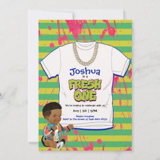 Hip Hop Fresh One 1st Birthday Party Invitation