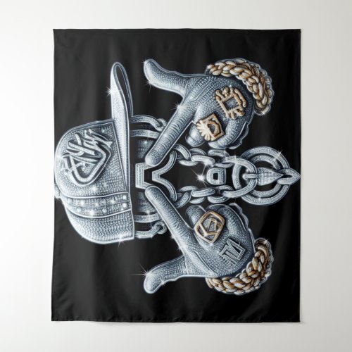 Hip Hop Gangster bling Rapper Tapestry