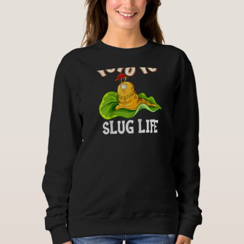 Hip Hop Gangster Slug Life Gardener Gag  Raglan Sweatshirt