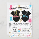 Fishing Gender Reveal Invitation, Fish-HE Fish-SHE Invitation