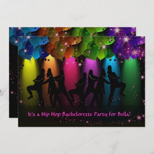 Hip Hop Girl Bachelorette Custom Invitation