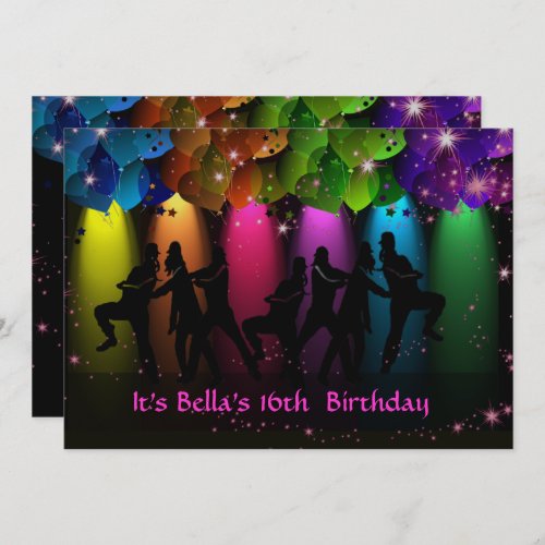 Hip Hop Girl Birthday Custom Invitation