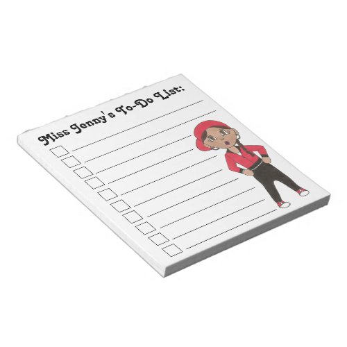 Hip Hop Girl Dance Teacher To Do List Recital Gift Notepad