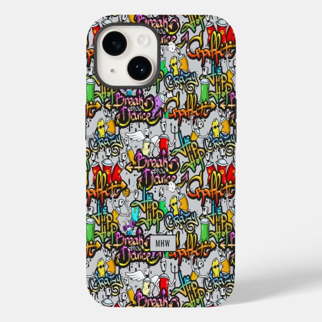 Hip Hop Graffiti custom monogram Case-Mate iPhone Case (Back)