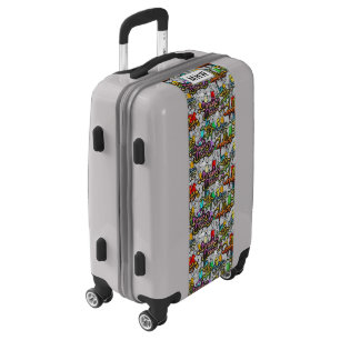 Hip Hop Graffiti custom monogram luggage