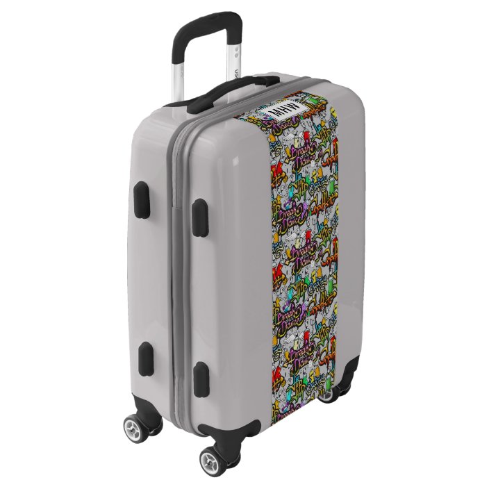 Hip Hop Graffiti Custom Monogram Luggage Zazzle Com
