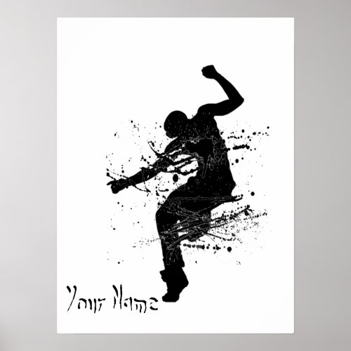 Hip Hop Graffiti Dancer Personalized Poster
