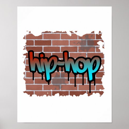 hip hop graffiti  design poster