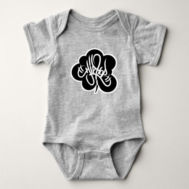 hip hop graffiti  music baby bodysuit (Front)
