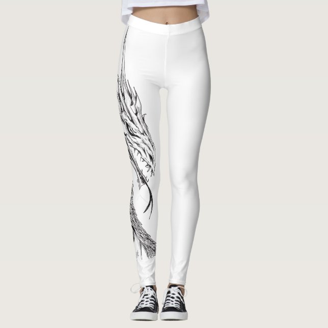 Hip Hop Graphic Leggings - Dragon (Front)