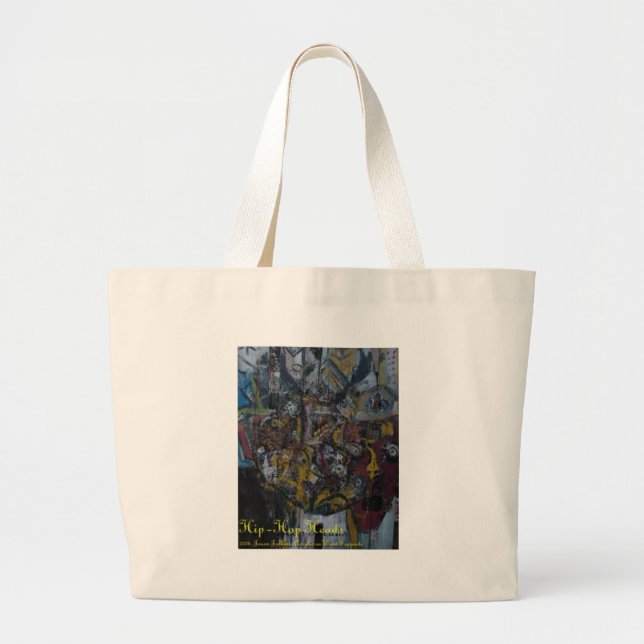hip hop heads large tote bag (Front)