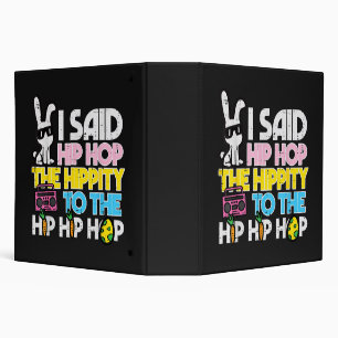 Hip Hop Hippity Easter Bunny 3 Ring Binder