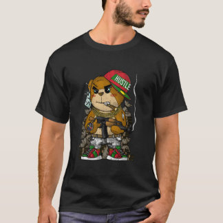 Hip-Hop Hipster Teddy Bear Rap Street Wear T-Shirt