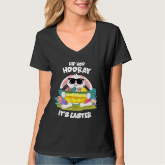 Hip Hop Hooray Easter Bunny Egg Hunt Happy Spring  T-Shirt