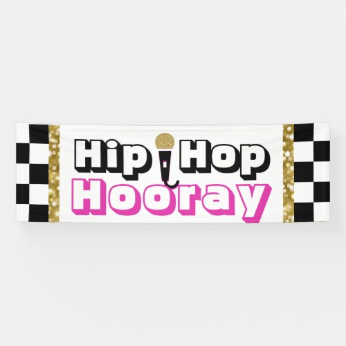Hip Hop Hooray Girl Baby Shower Banner