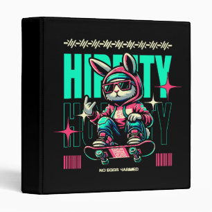 Hip-Hop Hoppity - Skater Bunny Easter 3 Ring Binder