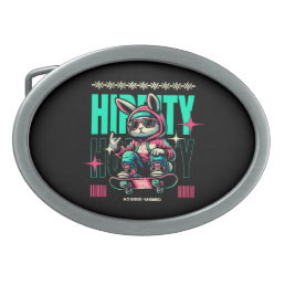 Hip-Hop Hoppity - Skater Bunny Easter Belt Buckle