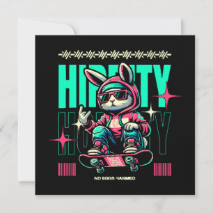 Hip-Hop Hoppity - Skater Bunny Easter Invitation