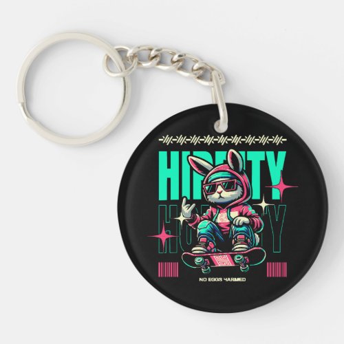 Hip_Hop Hoppity _ Skater Bunny Easter Keychain