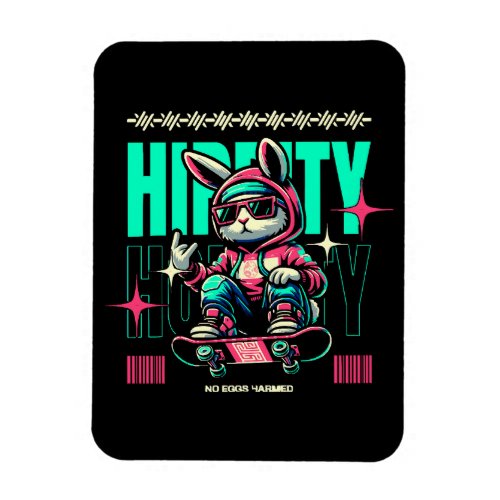 Hip_Hop Hoppity _ Skater Bunny Easter Magnet