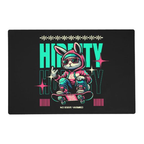 Hip_Hop Hoppity _ Skater Bunny Easter Placemat