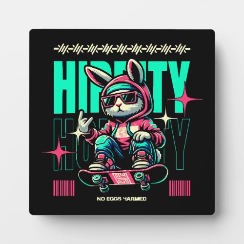 Hip_Hop Hoppity _ Skater Bunny Easter Plaque