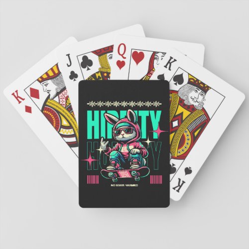 Hip_Hop Hoppity _ Skater Bunny Easter Playing Cards