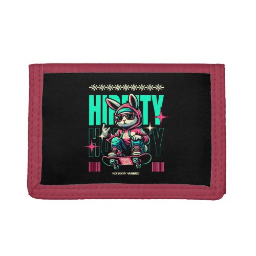 Hip_Hop Hoppity _ Skater Bunny Easter Trifold Wallet