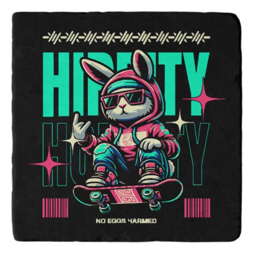 Hip_Hop Hoppity _ Skater Bunny Easter Trivet