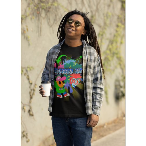 Hip Hop Inspired Blessed Up Christian Art T_Shirt