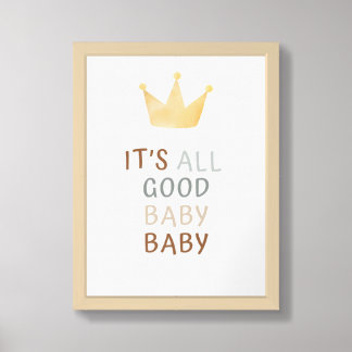 Hip Hop Inspired Nursery - All Good Baby Baby Framed Art