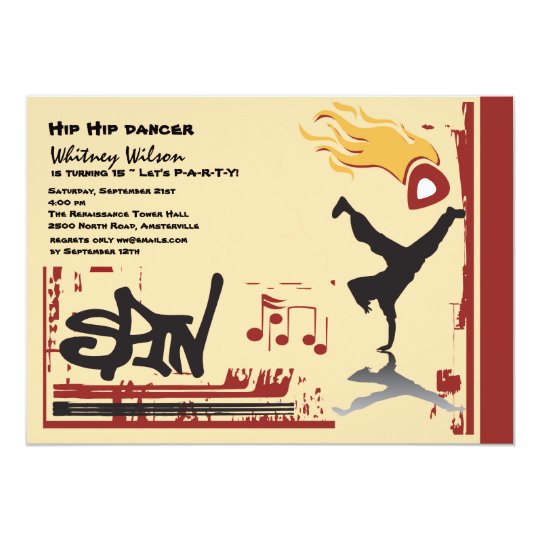 Hip Hop Invitation | Zazzle.com