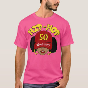 Hip Hop Is 50  50Th Anniversary Afro Puffs Black W T-Shirt