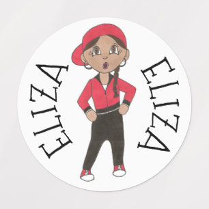 Hip Hop Jazz Dance Class Girl Dancer Recital Kids' Labels