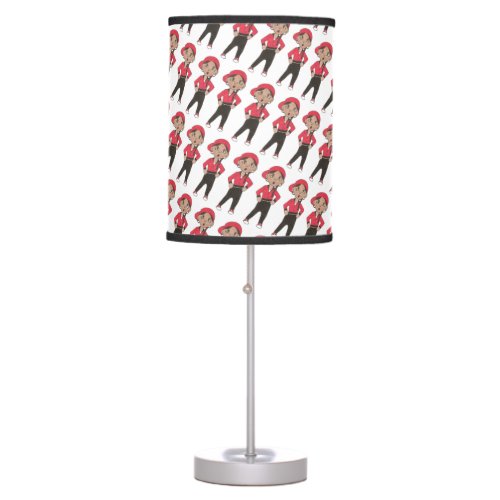 Hip Hop Jazz Dance Studio Decor Red Black Table Lamp